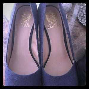 Vince Camuto Denim Wedges 8